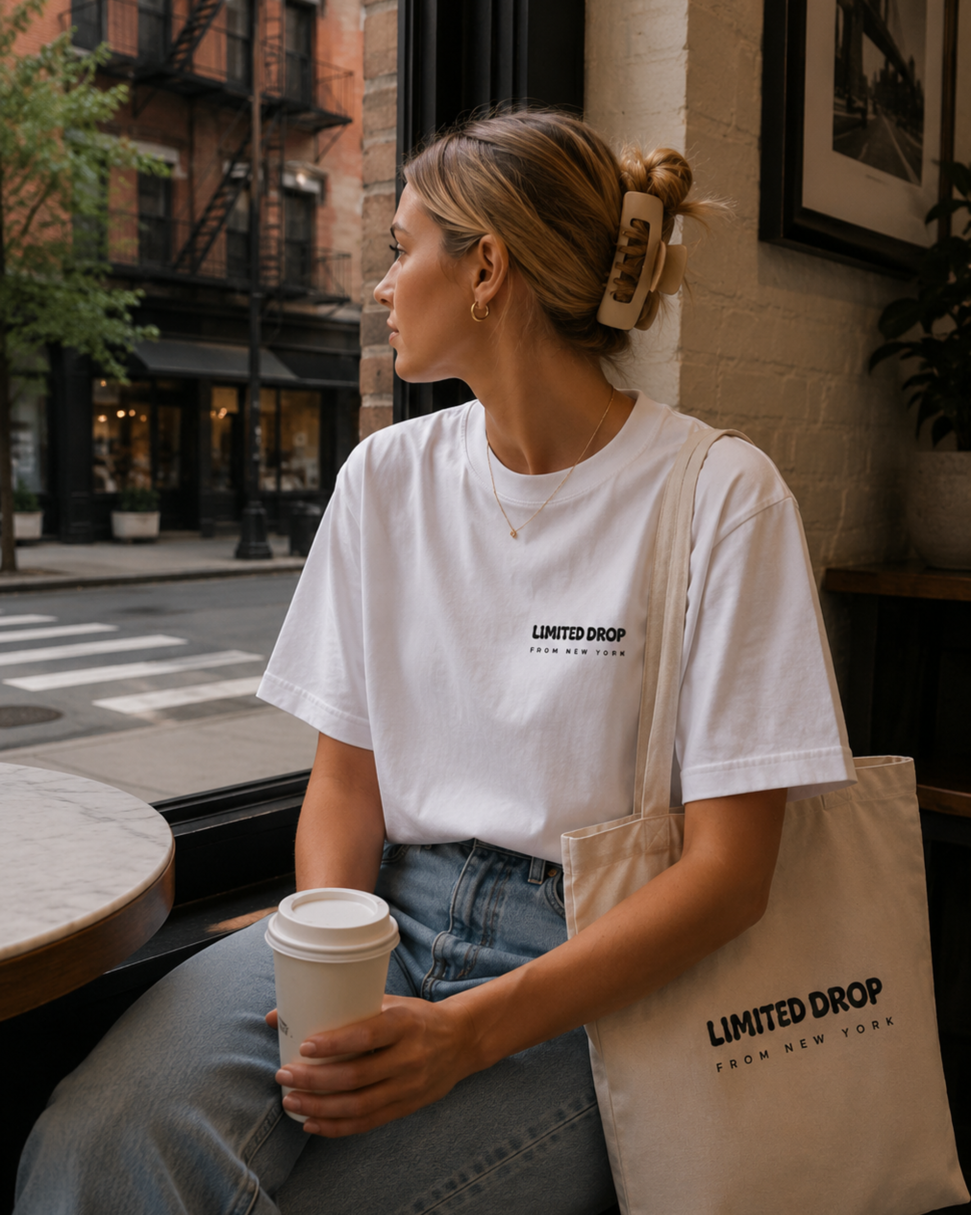 T-shirt Limited Drop New York avec design pizza au dos
